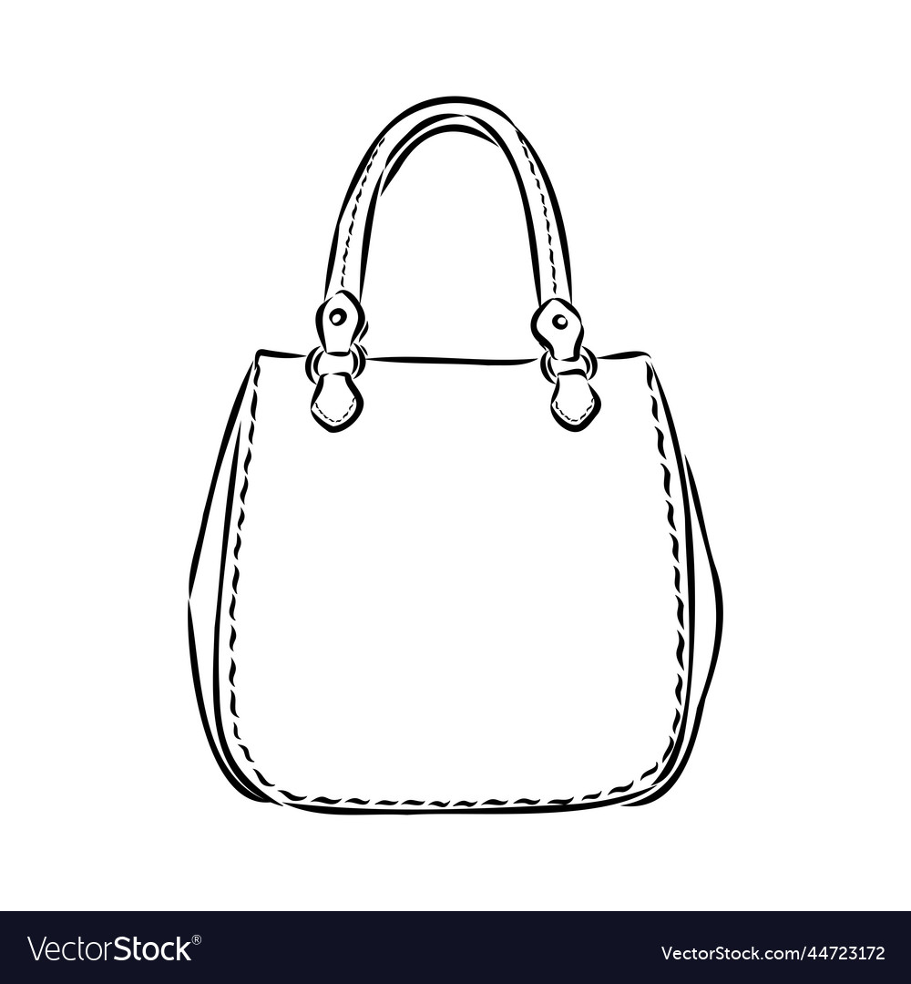 Sketches of bags fashion womens bags hand drawn Vector Image