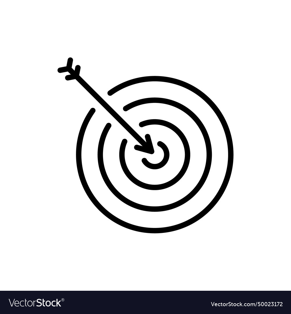 Target outline icon Royalty Free Vector Image - VectorStock