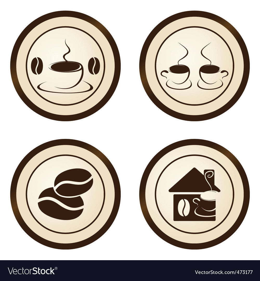 Coffee sticker Royalty Free Vector Image - VectorStock