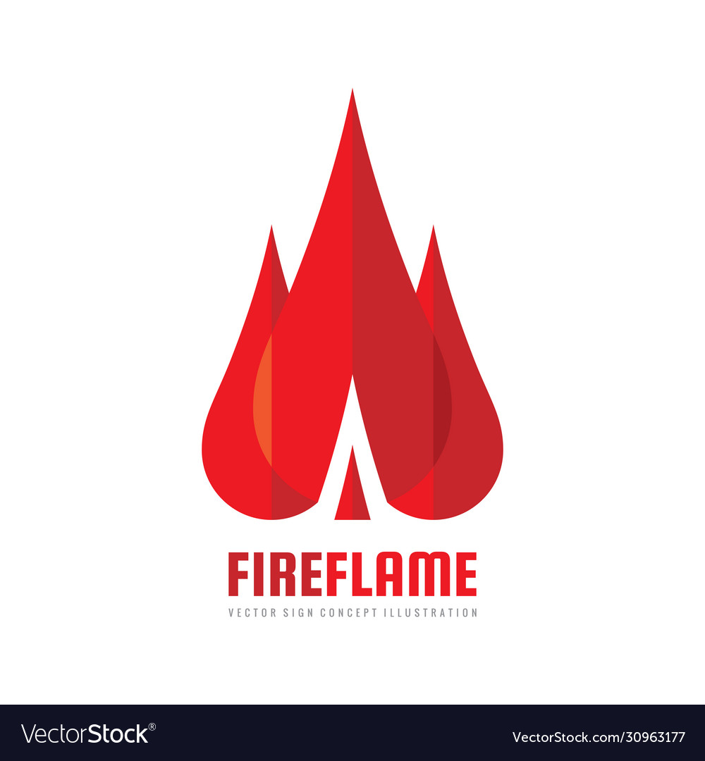 Feuerflamme - Logo Template Konzept