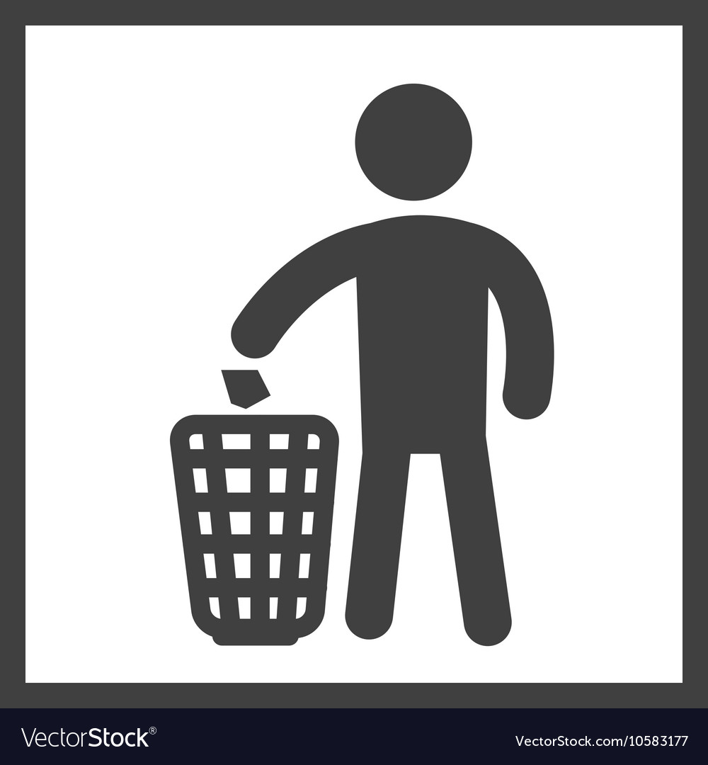 Grabage recycling sigb Royalty Free Vector Image