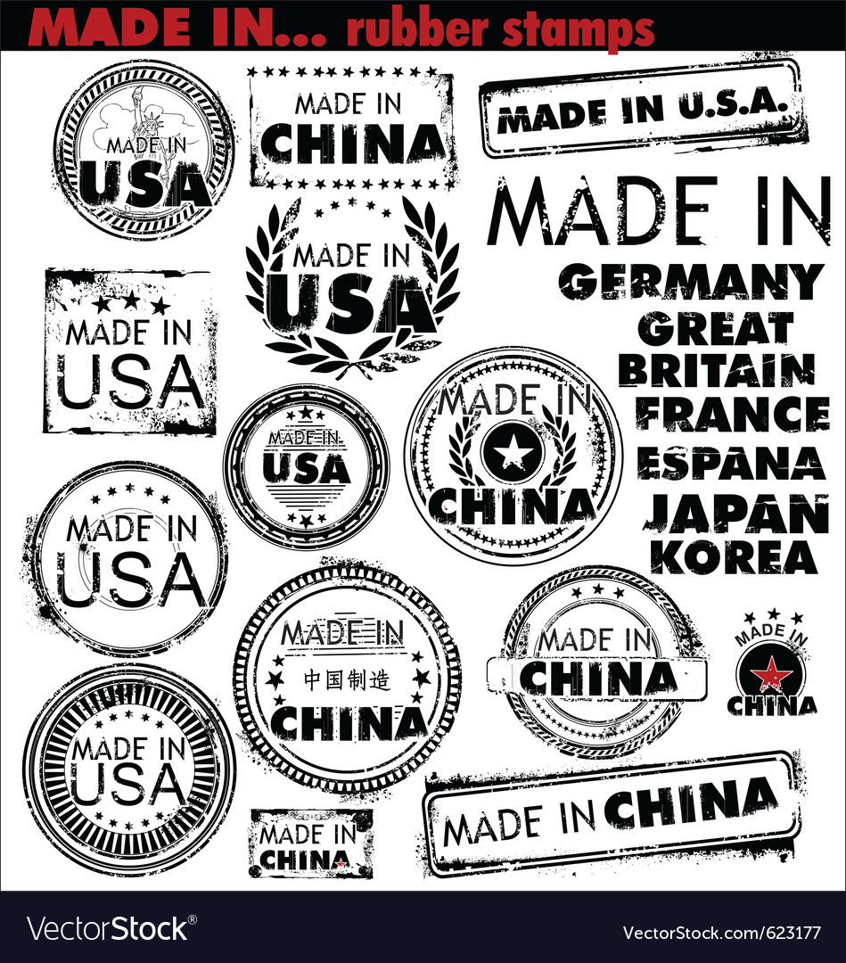 Made in rubber stamps