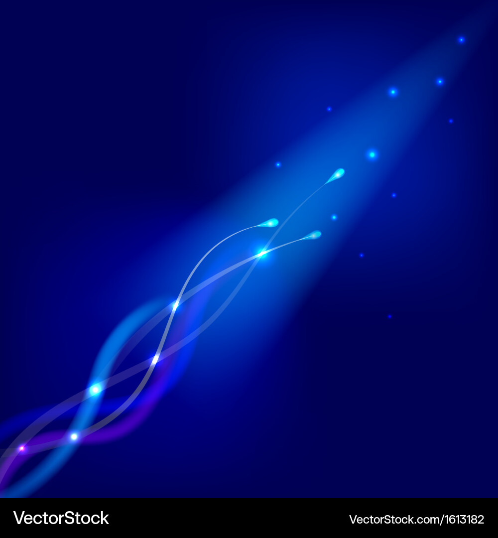 Abstract blue background with glowing elements Vector Image