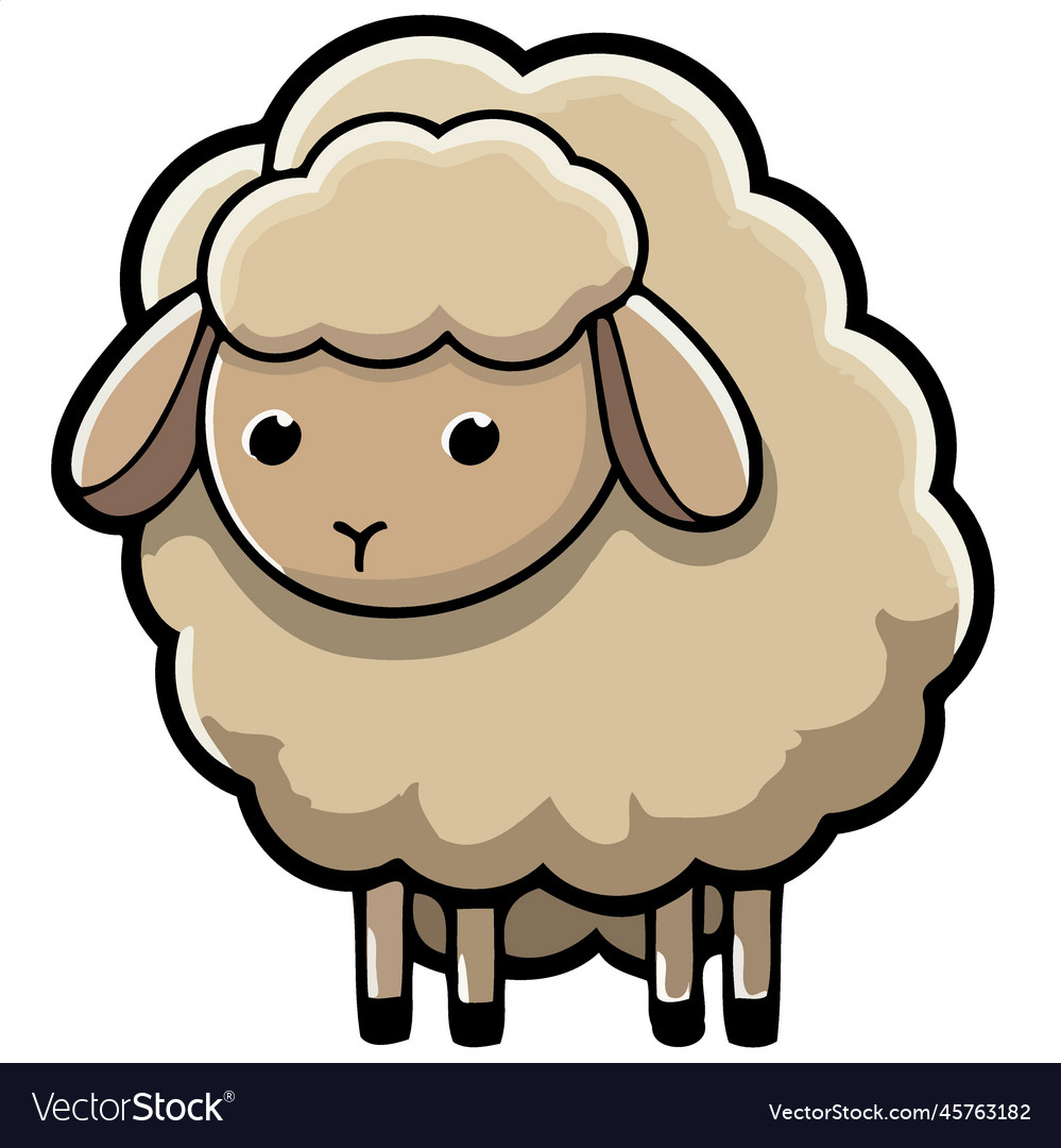 Animal mammal sheep body Royalty Free Vector Image