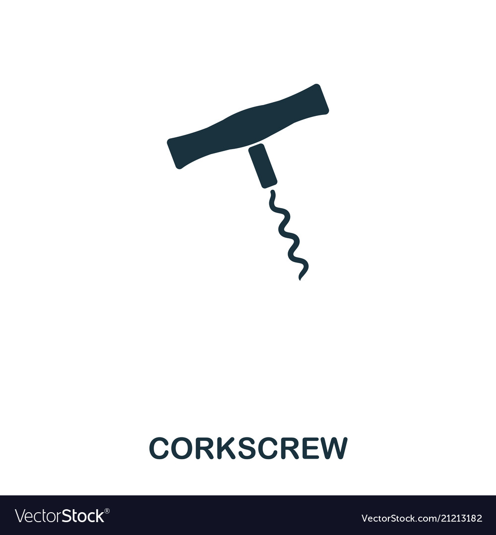 Corkscrew icon line style icon design ui Vector Image