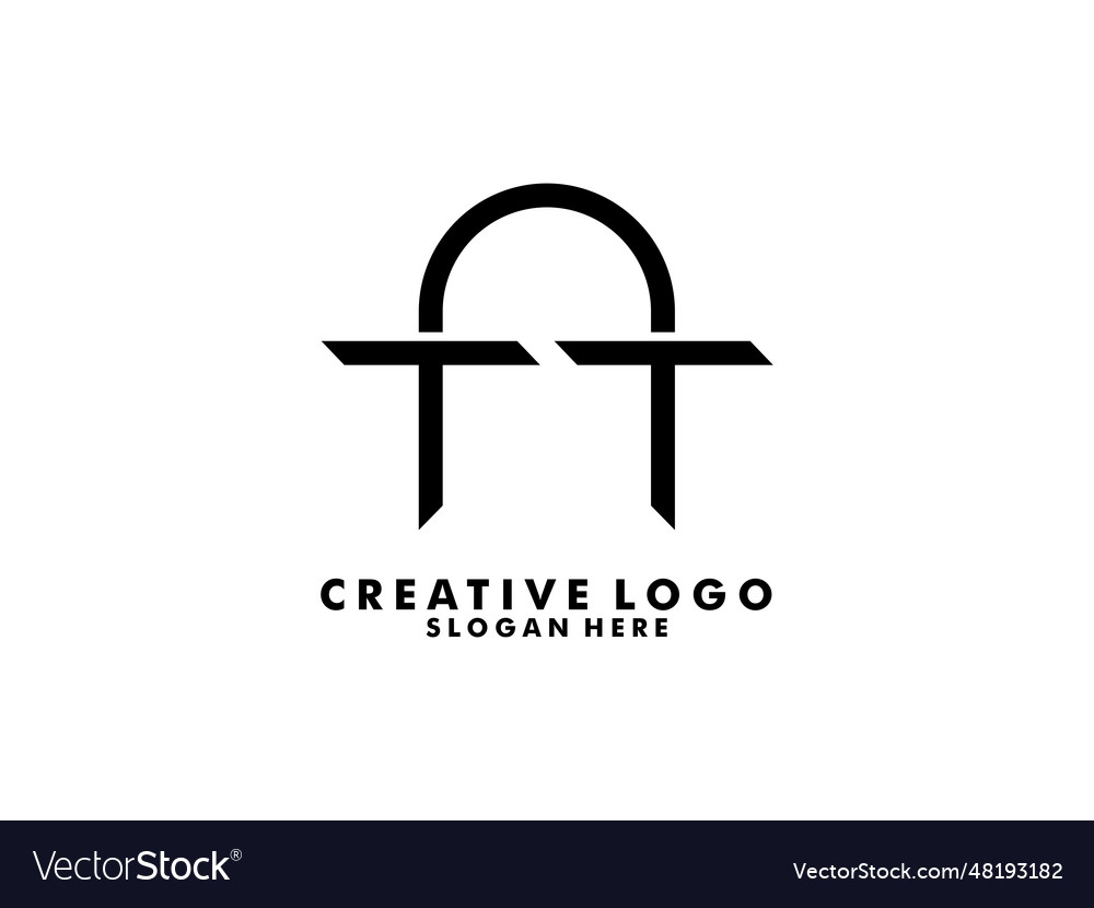 Elegant tat letter logo design template universal Vector Image