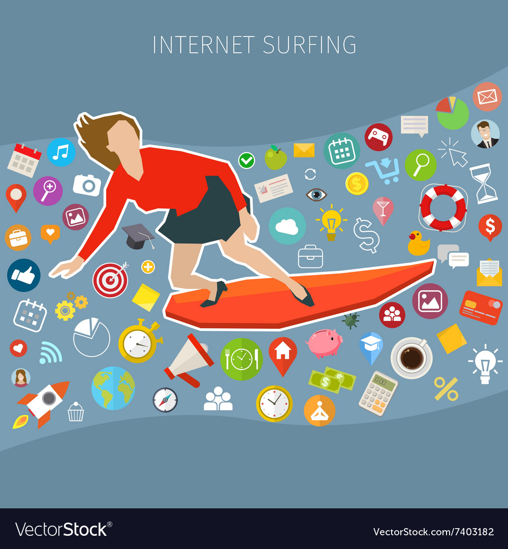 Fast Speed Mobile Internet Surfing Royalty Free Vector Image