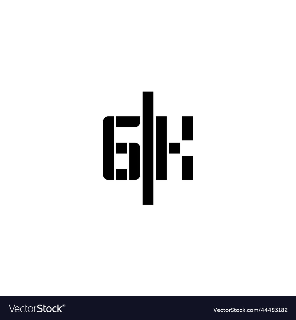 Gk geometric bold concept logo initial concept Vector Image