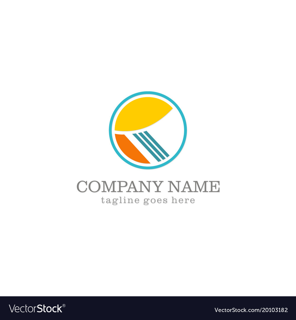 Round abstract company logo Royalty Free Vector Image