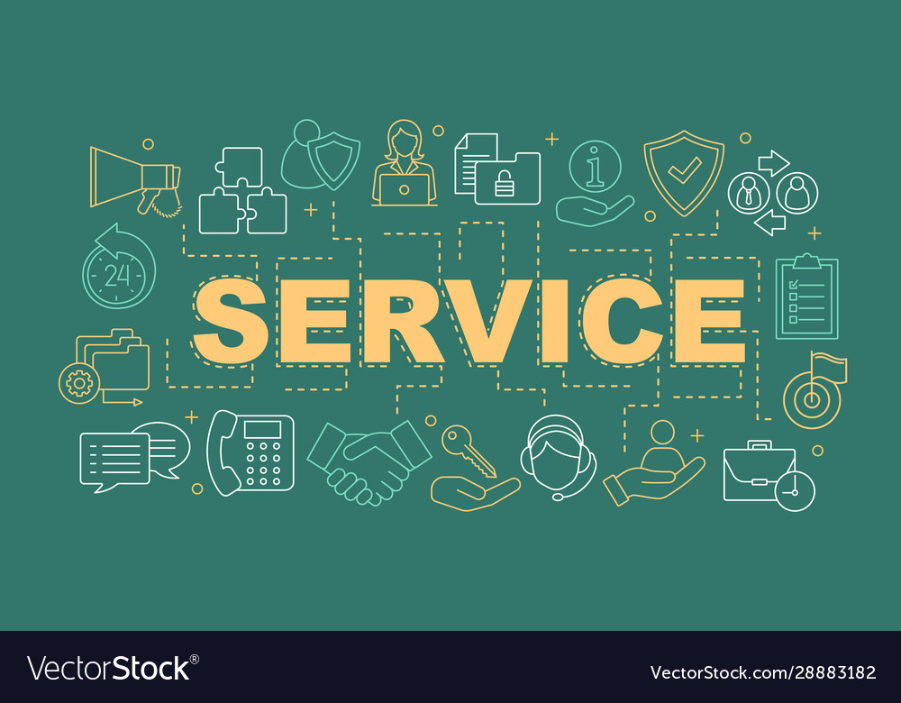 Service word concepts banner Royalty Free Vector Image