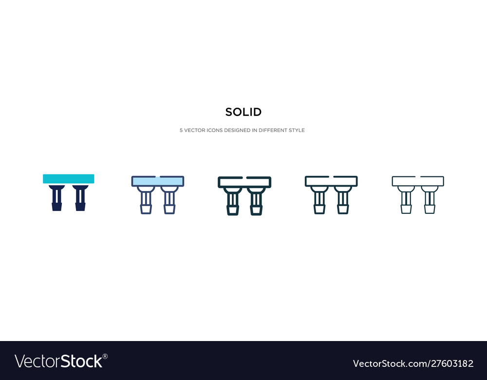 Solid icon in different style two colored Vector Image