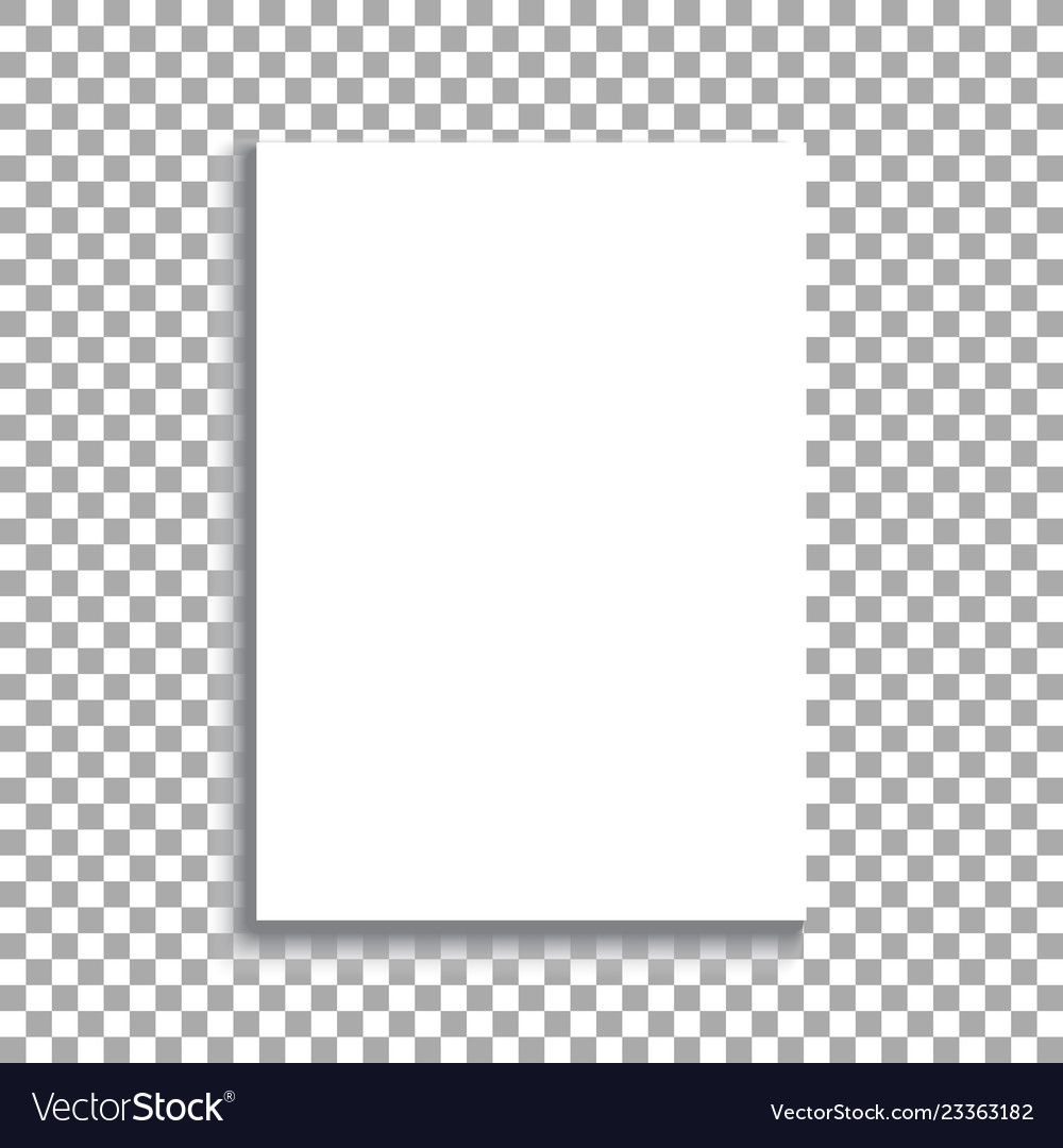 White sheet of paper a4 size Royalty Free Vector Image