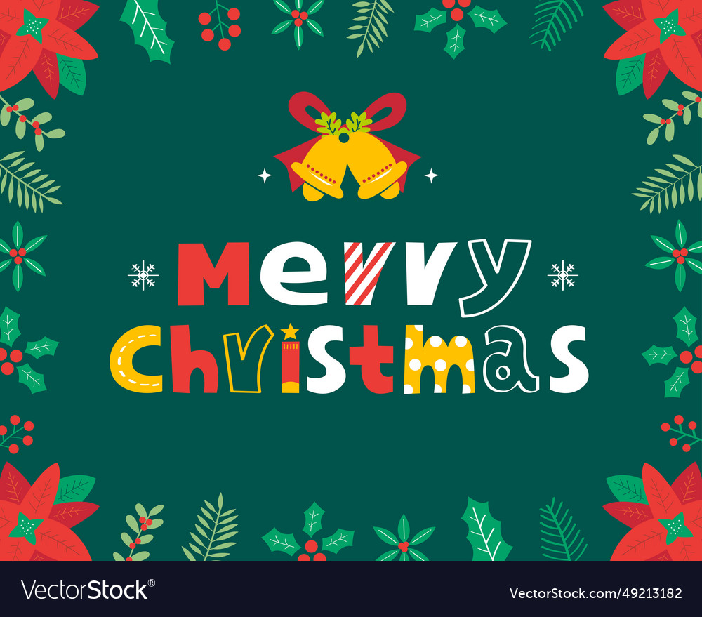 Word of merry christmas Royalty Free Vector Image