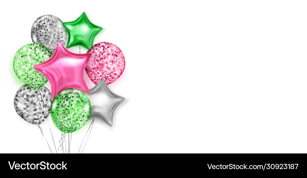 Bunch balloons Royalty Free Vector Image - VectorStock