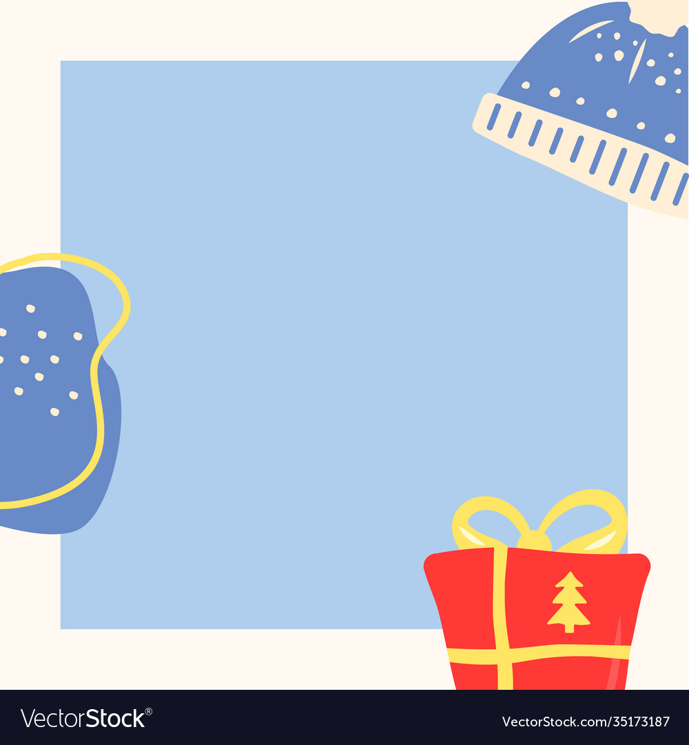 Christmas holiday season post template for social