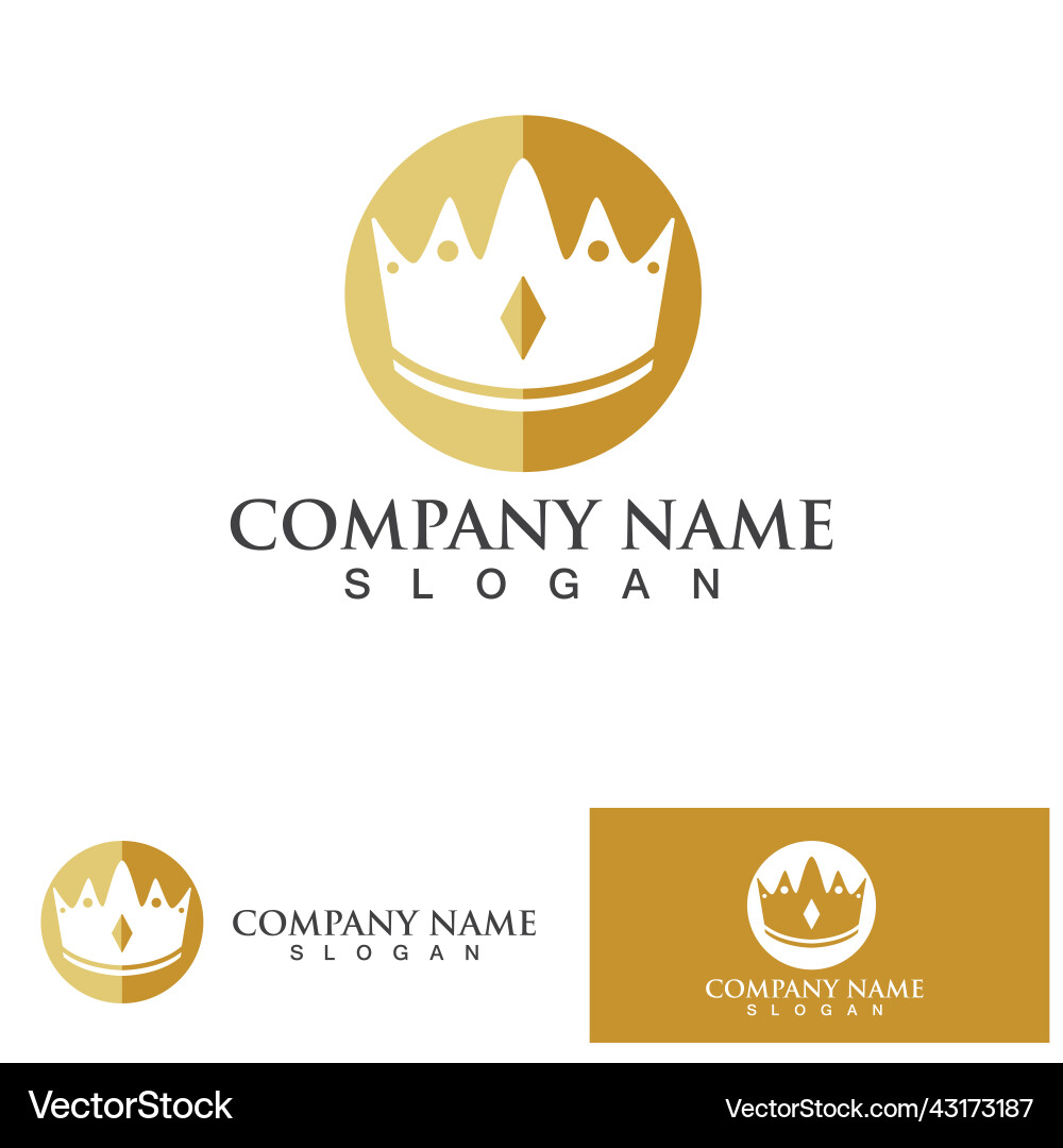 Crown logo template Royalty Free Vector Image - VectorStock