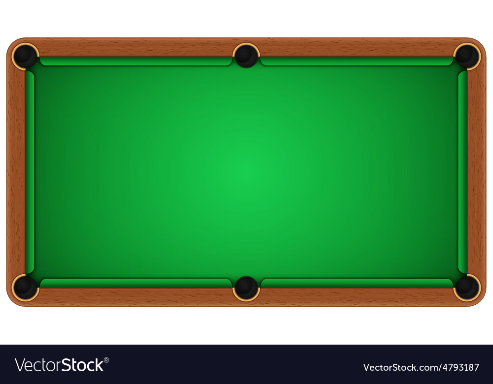 Pool table top view. Online billiard game green vector background