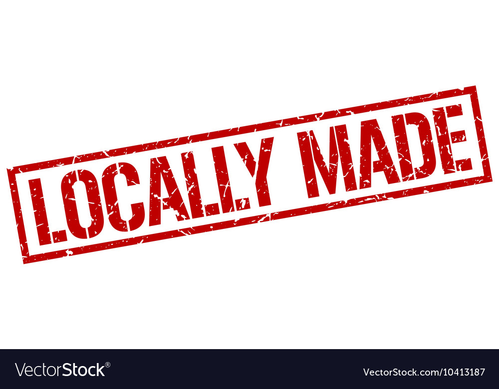 Locally made stamp Royalty Free Vector Image - VectorStock