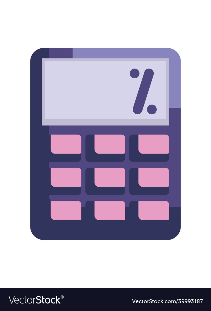 Purple calculator design Royalty Free Vector Image