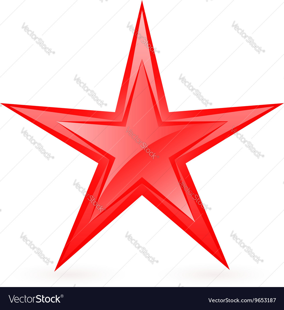 Shiny red star 08 Royalty Free Vector Image - VectorStock