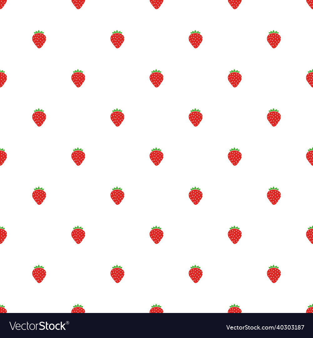 Simple sweet strawberry seamless pattern