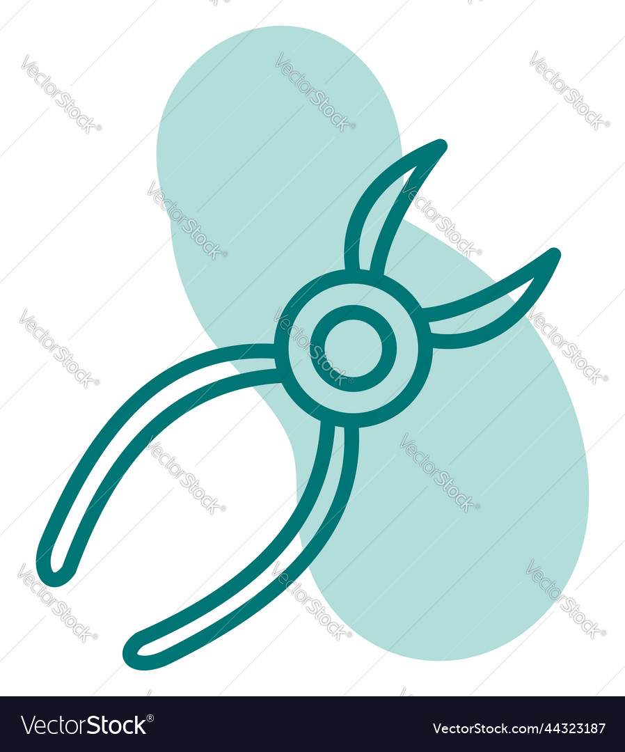 Tooth pliers on a white background Royalty Free Vector Image