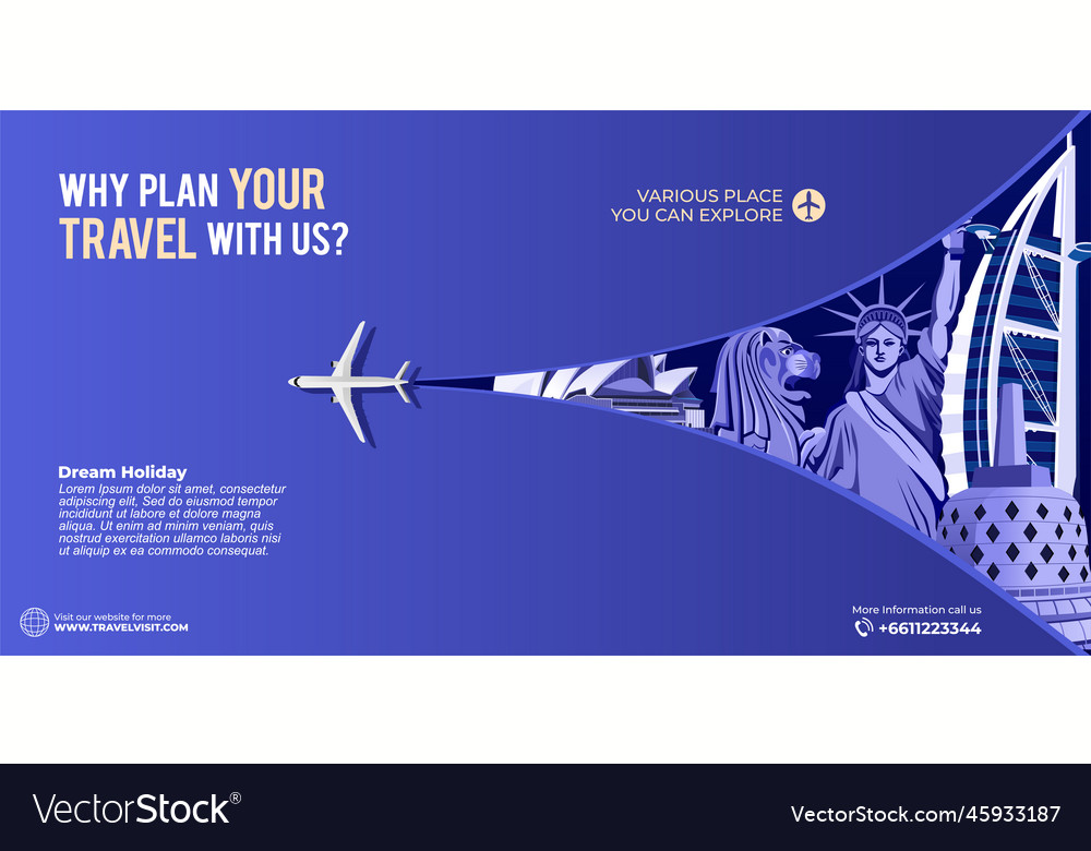 World tour and travel banner