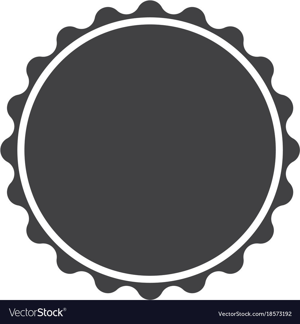 Circle seal stamp lace on white background circle Vector Image