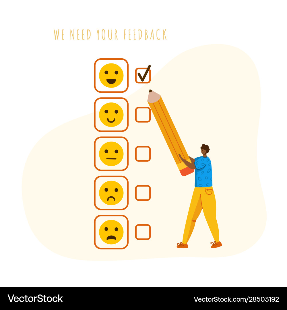Customer feedback concept Royalty Free Vector Image