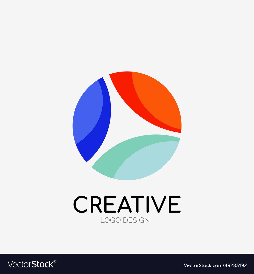 Modern abstract logo design geometric art