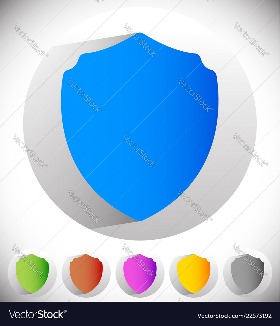 Shield shape for protection defense concept