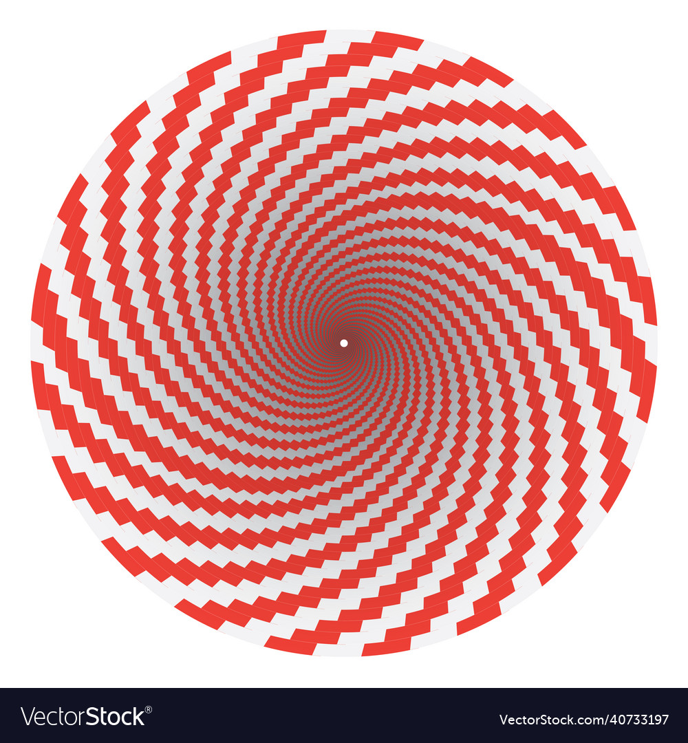 Abstract checkered spiral design element Vector Image