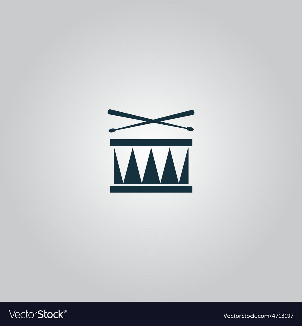 Drum icon isolated Royalty Free Vector Image - VectorStock