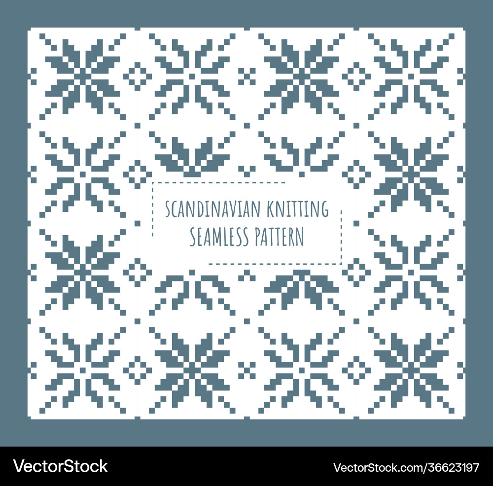 Scandinavian knitting seamless pattern design Vector Image