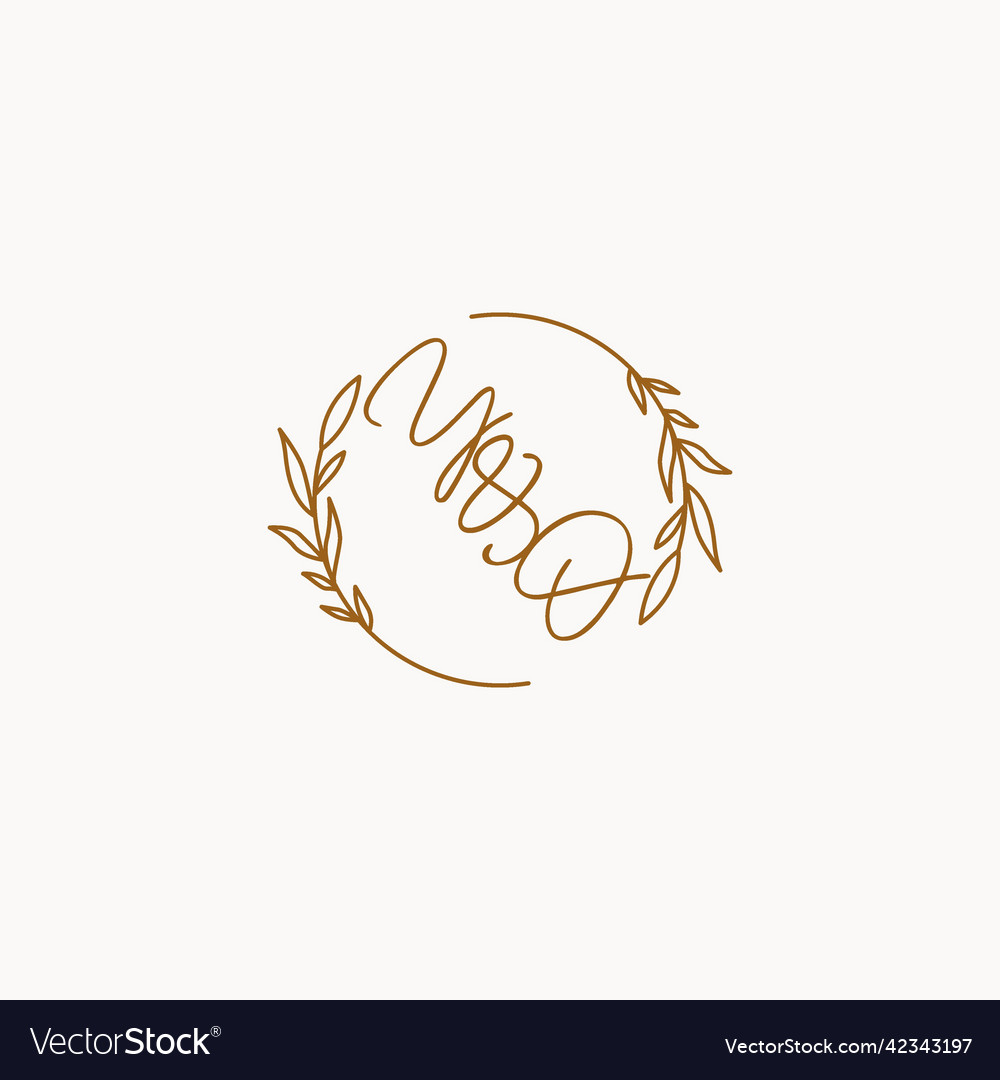 Yo wedding initials logo design