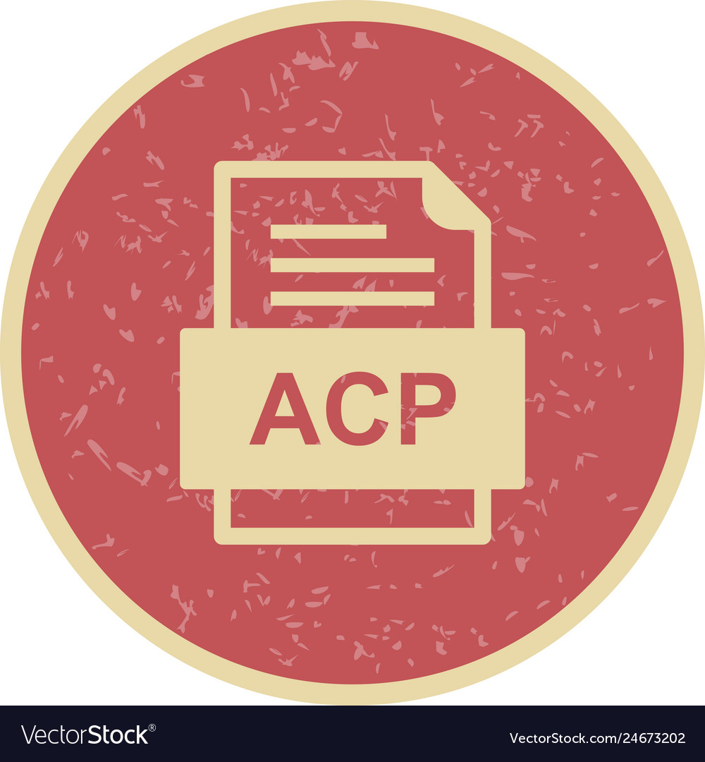 Acp file document icon Royalty Free Vector Image