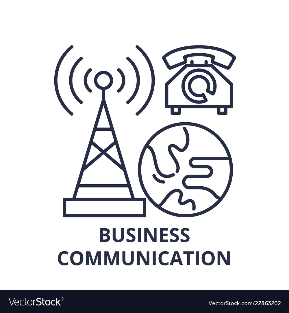 Business communication line icon concept