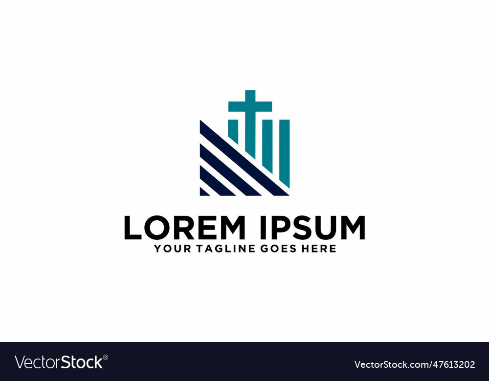 Church building icon logo design Royalty Free Vector Image