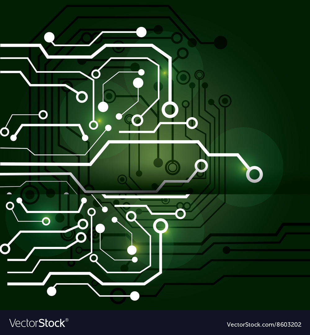 Circuit board design technology and electronic Vector Image