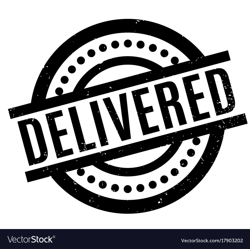 Delivered rubber stamp Royalty Free Vector Image