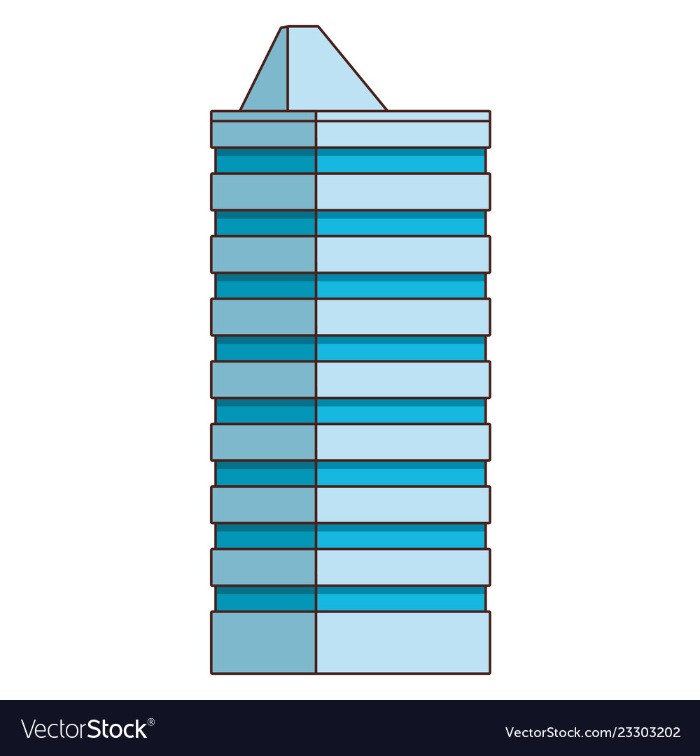 Real state building cartoon Royalty Free Vector Image