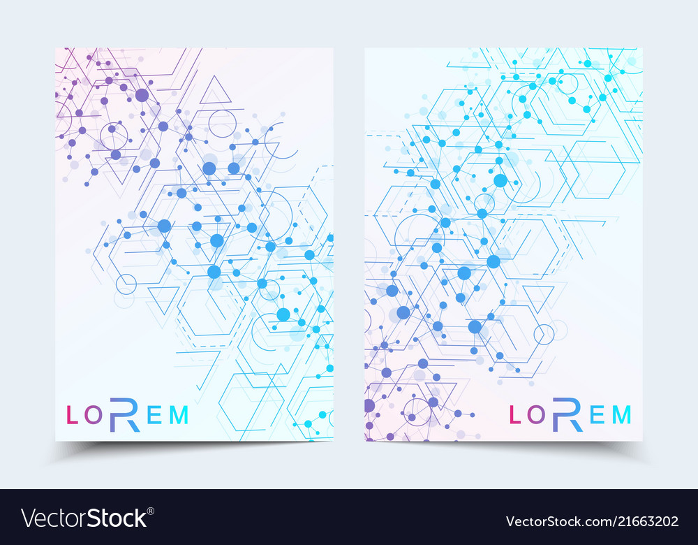 Scientific brochure design template flyer