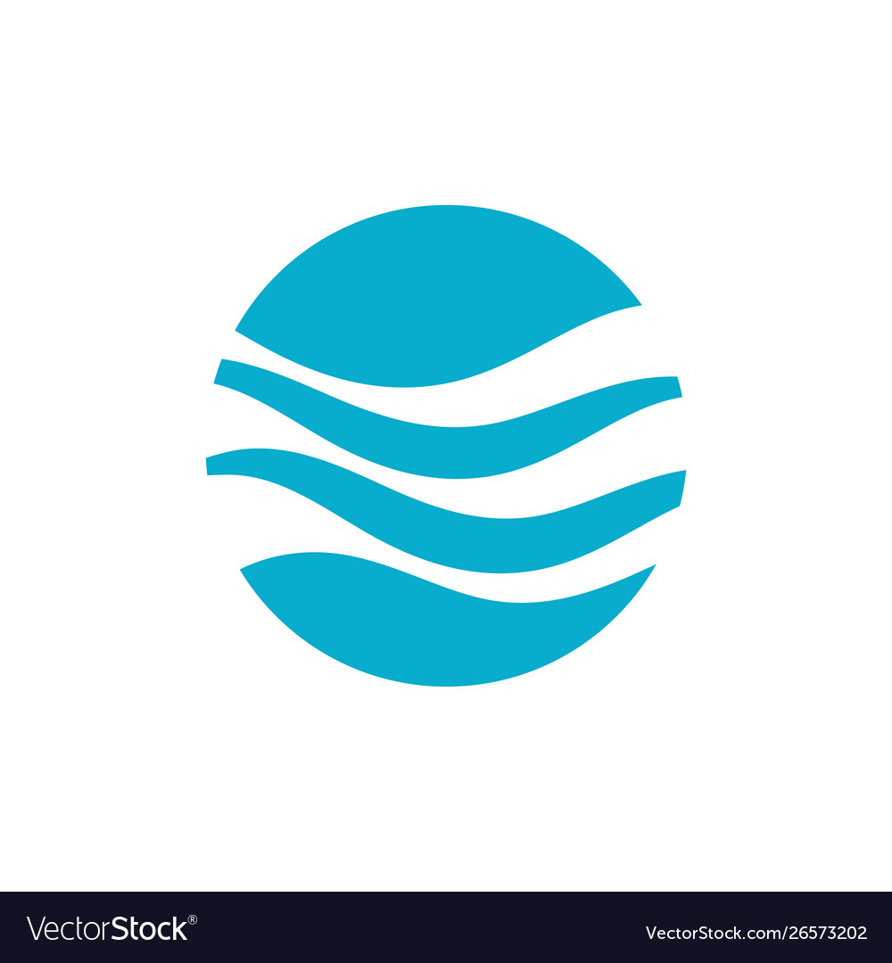 Water wave icon Royalty Free Vector Image - VectorStock