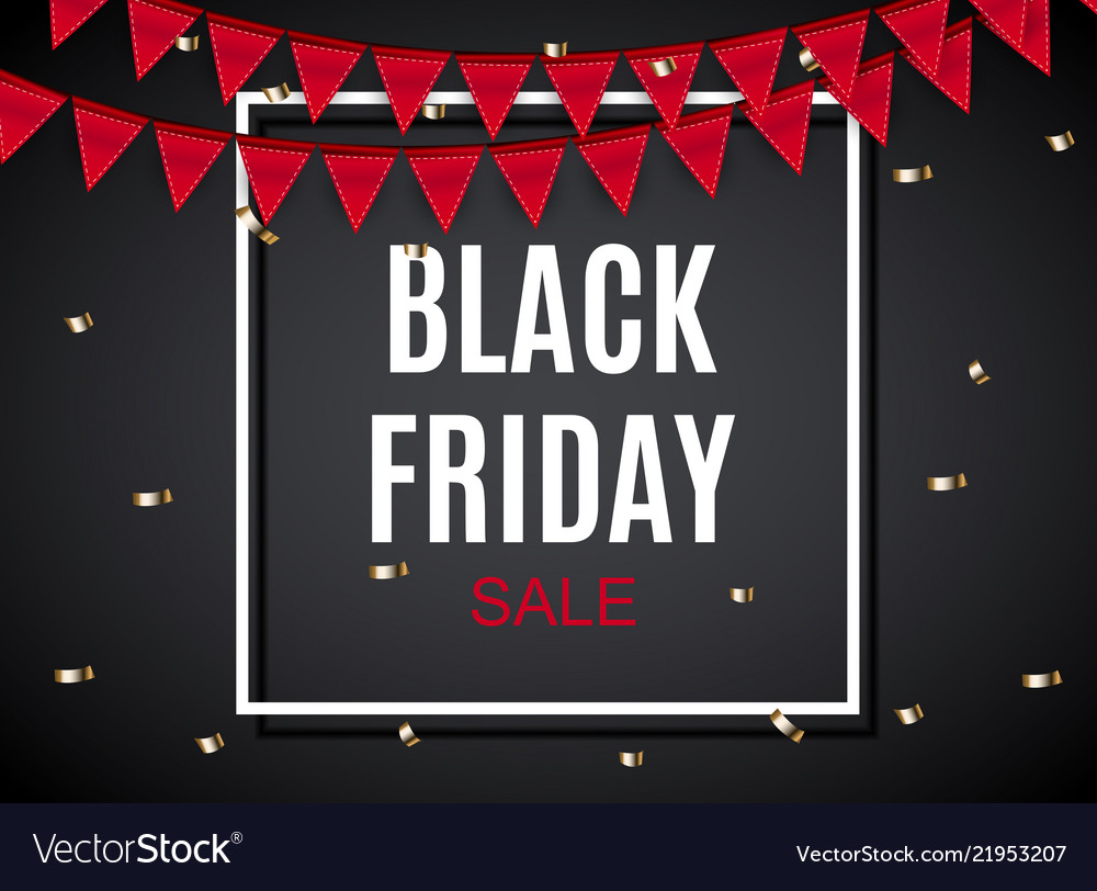 Black friday sale inscription banner design