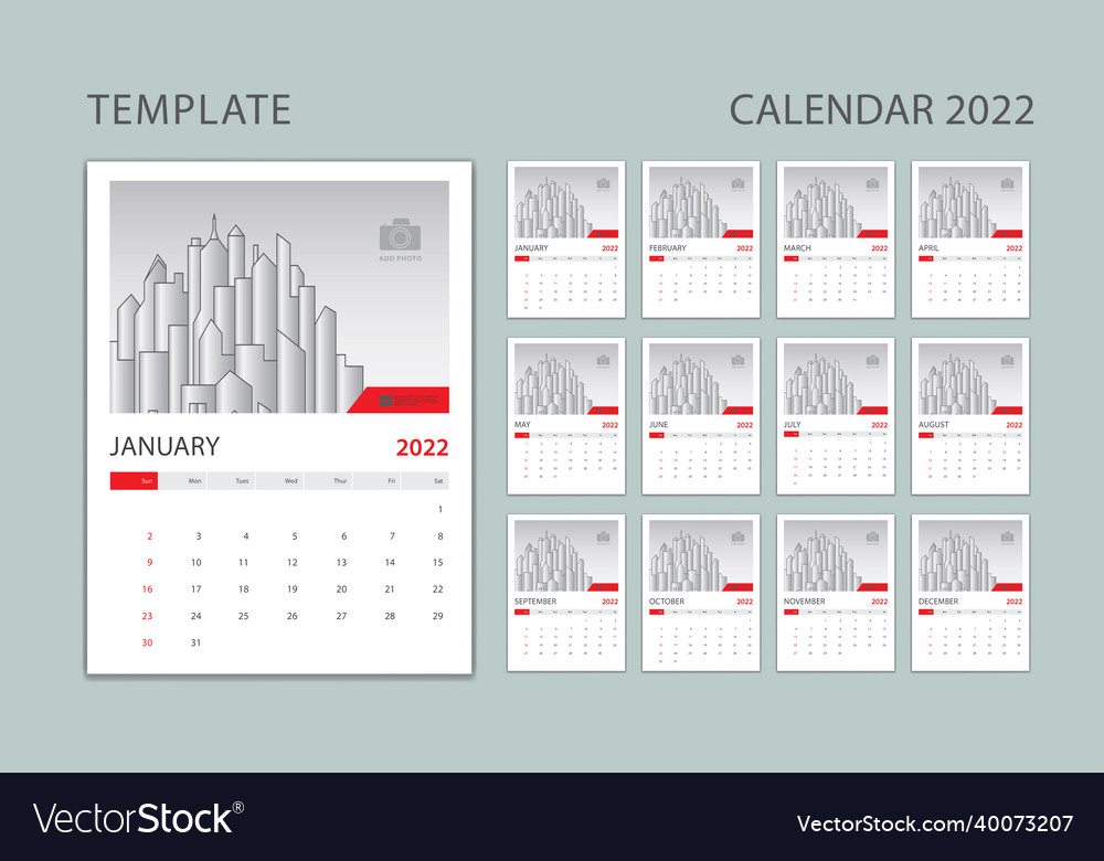 Calendar 2022 template set