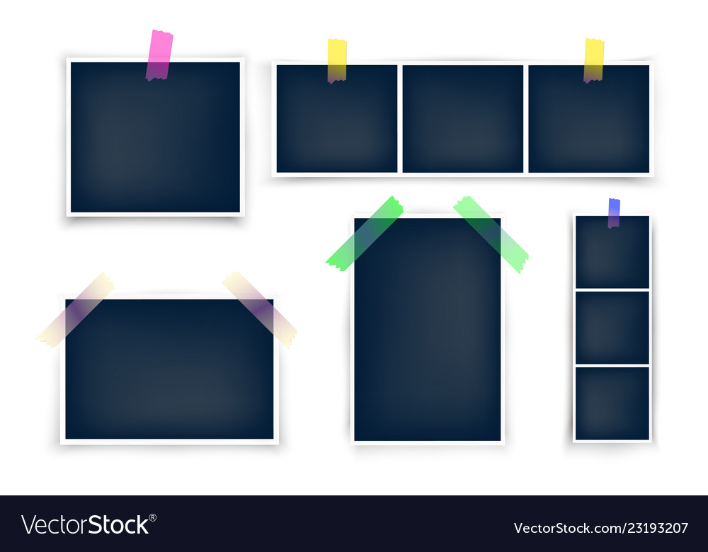 Verschiedene Größen Fotorahmenvorlagen mit Aufklebern