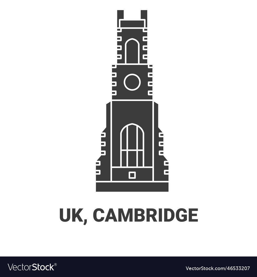 England cambridge travel landmark Royalty Free Vector Image