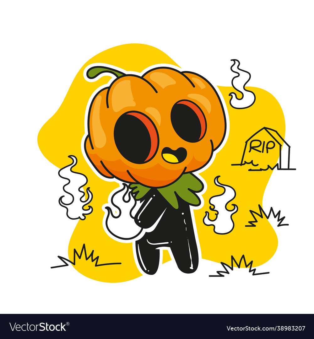 Jack o lantern hug pose halloween o lantern Vector Image