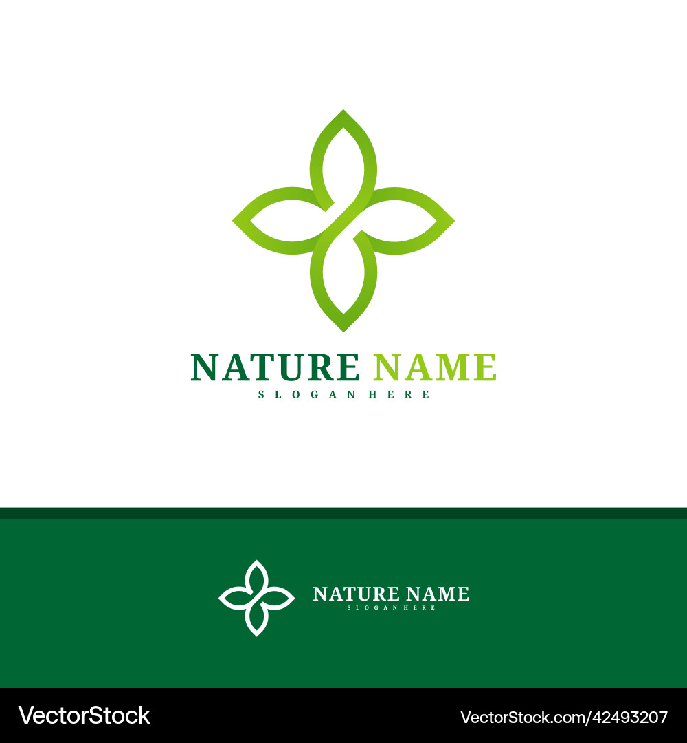 Nature logo design creative leaf concepts Vector Image
