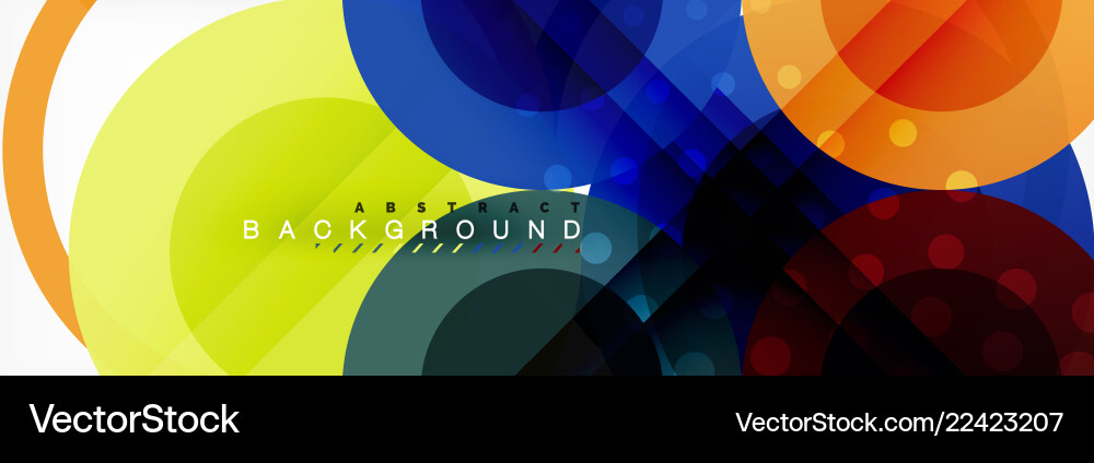 Overlapping circles design background Royalty Free Vector